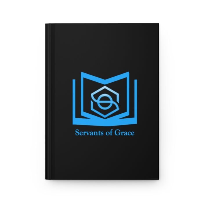 Servants of Grace - 2 Timothy 1:9 - Black, Light Blue Hardcover Journal Matte 2
