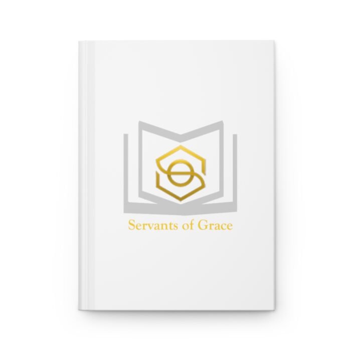 Servants of Grace - John 3:16 - White, Silver, Gold Hardcover Journal Matte 2