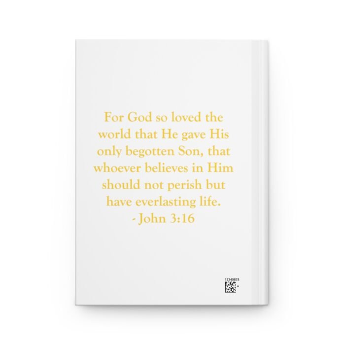 Servants of Grace - John 3:16 - White, Silver, Gold Hardcover Journal Matte 3