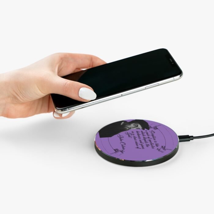 Scripture is Like a Pair of Spectacles - Calvin - Purple Wireless Charger 4