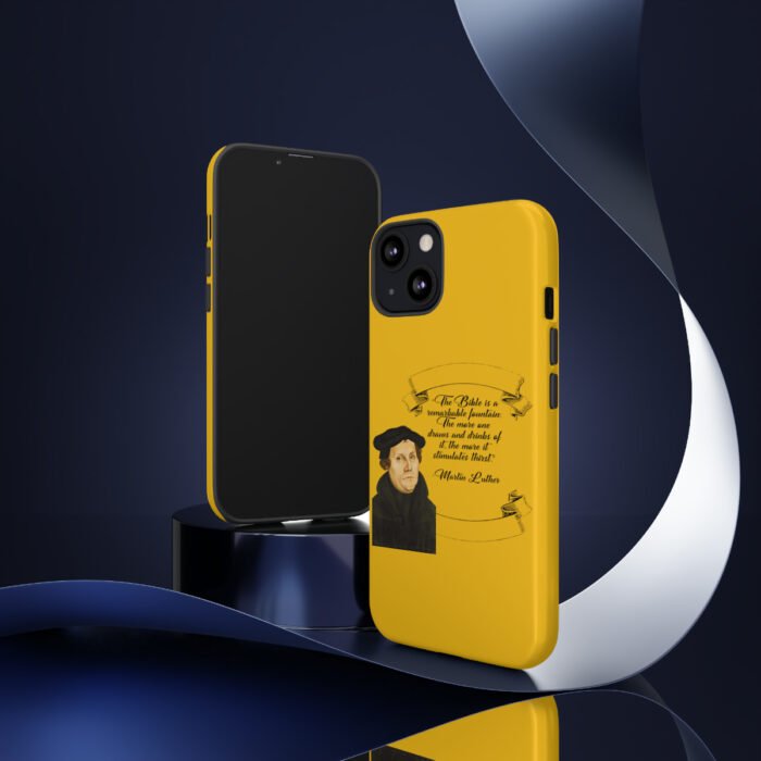 The Bible is a Remarkable Fountain - Martin Luther - Yellow - iPhone Tough Cases 60
