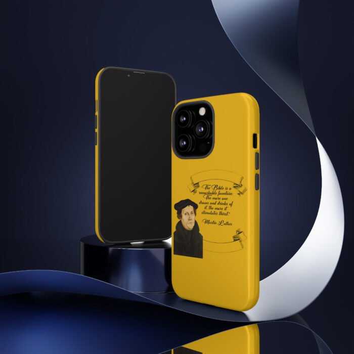 The Bible is a Remarkable Fountain - Martin Luther - Yellow - iPhone Tough Cases 5