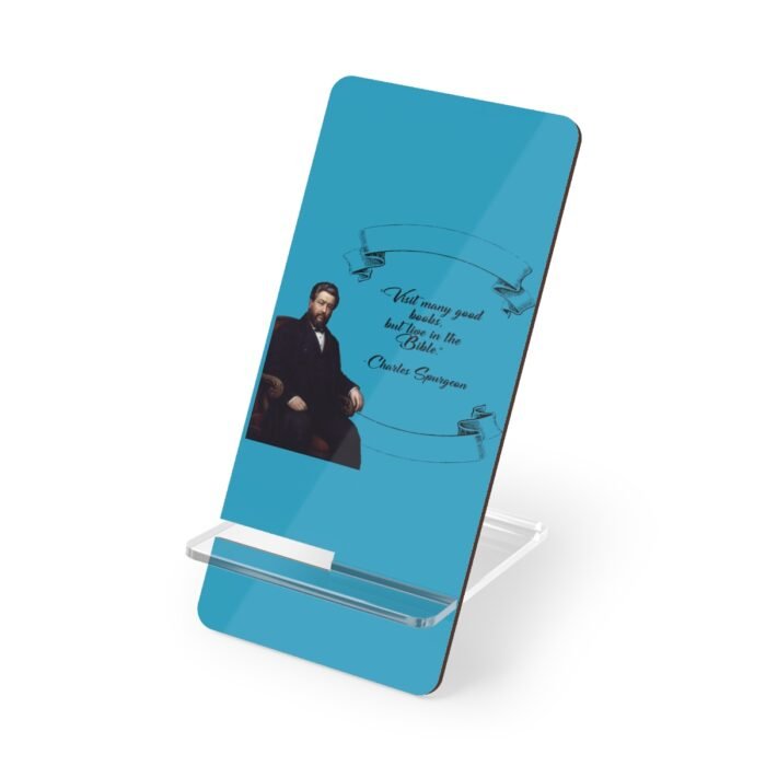 Visit Many Good Books - Spurgeon - Turquoise Mobile Display Stand for Smartphones 1
