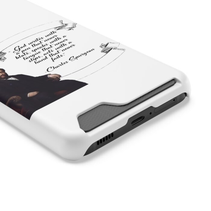 Spurgeon - God Writes with a Pen that Never Blots - White Samsung Galaxy S21- S22 Case with Card Holder 10