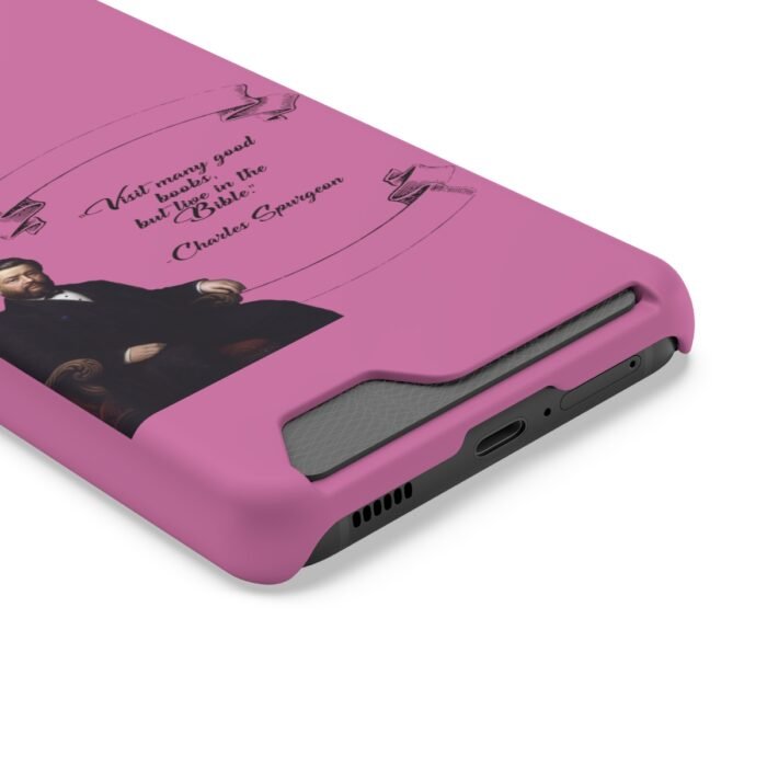 Spurgeon - Visit Many Good Books - Pink Samsung Galaxy S21- S22 Case with Card Holder 10
