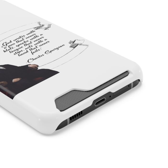 Spurgeon - God Writes with a Pen that Never Blots - White Samsung Galaxy S21- S22 Case with Card Holder 18