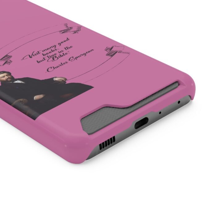 Spurgeon - Visit Many Good Books - Pink Samsung Galaxy S21- S22 Case with Card Holder 50