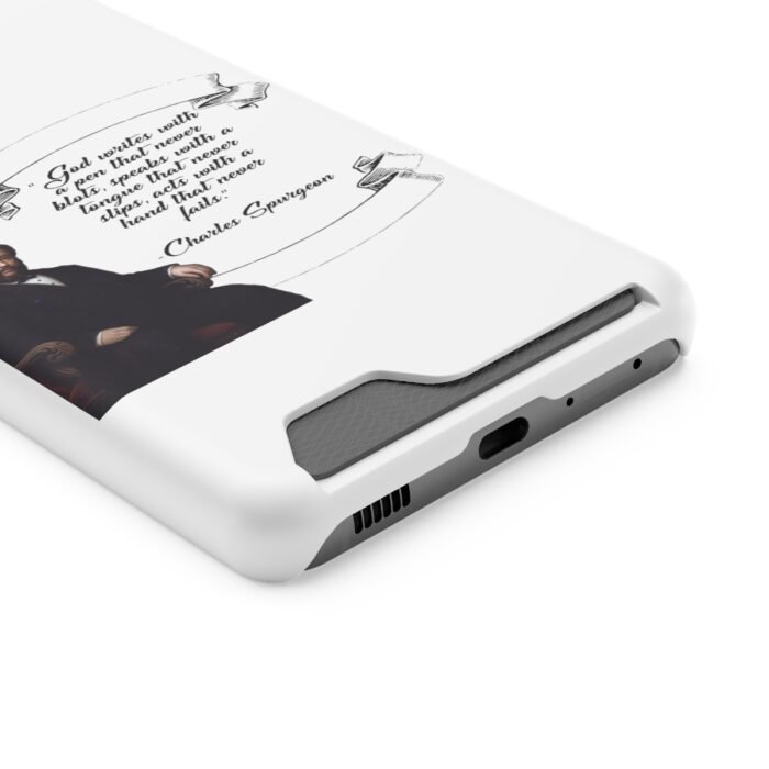 Spurgeon - God Writes with a Pen that Never Blots - White Samsung Galaxy S21- S22 Case with Card Holder 54