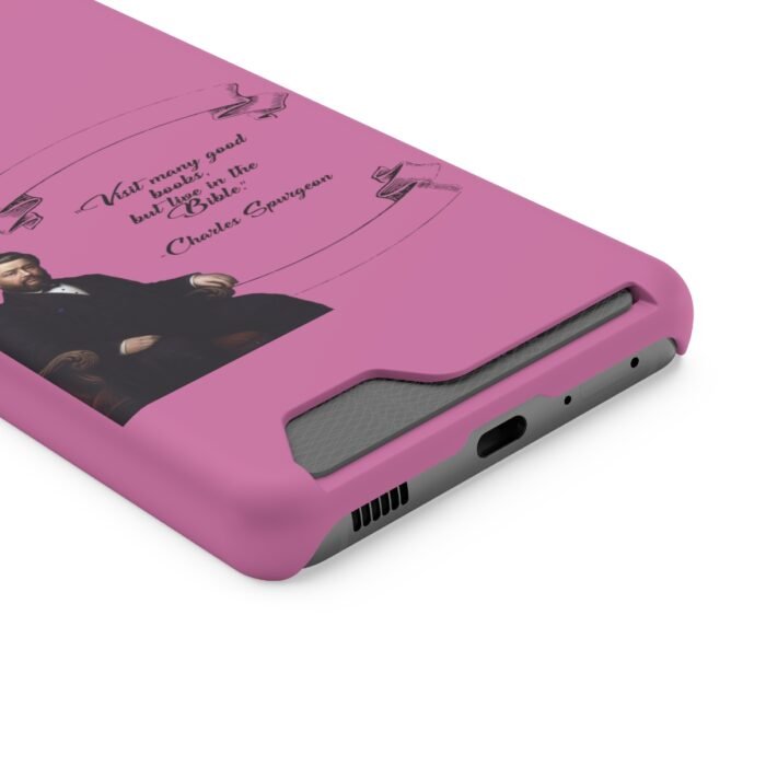 Spurgeon - Visit Many Good Books - Pink Samsung Galaxy S21- S22 Case with Card Holder 54