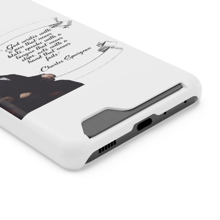 Spurgeon - God Writes with a Pen that Never Blots - White Samsung Galaxy S21- S22 Case with Card Holder 66