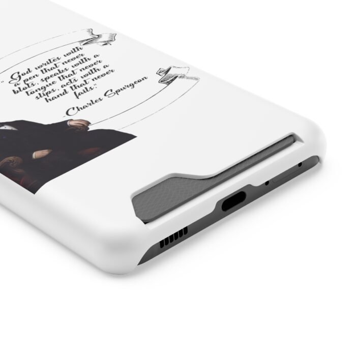 Spurgeon - God Writes with a Pen that Never Blots - White Samsung Galaxy S21- S22 Case with Card Holder 70