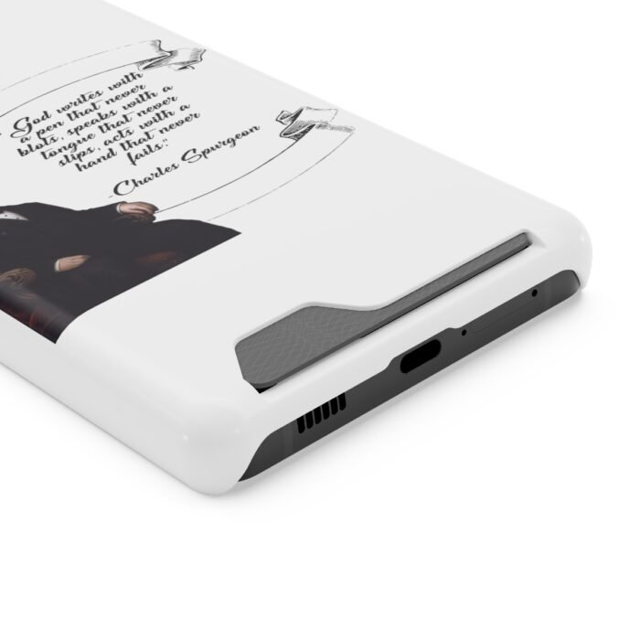 Spurgeon - God Writes with a Pen that Never Blots - White Samsung Galaxy S21- S22 Case with Card Holder 82