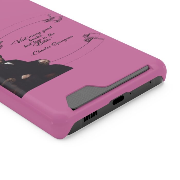 Spurgeon - Visit Many Good Books - Pink Samsung Galaxy S21- S22 Case with Card Holder 82