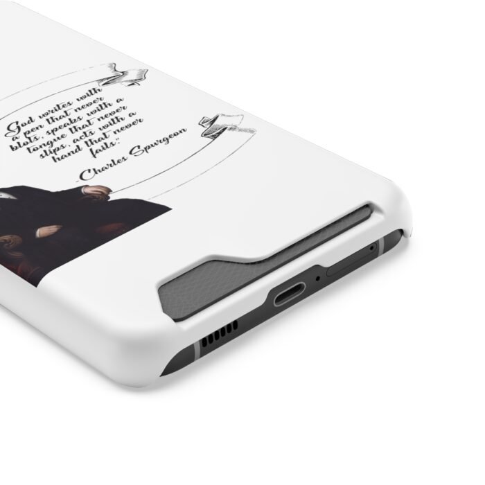 Spurgeon - God Writes with a Pen that Never Blots - White Samsung Galaxy S21- S22 Case with Card Holder 30
