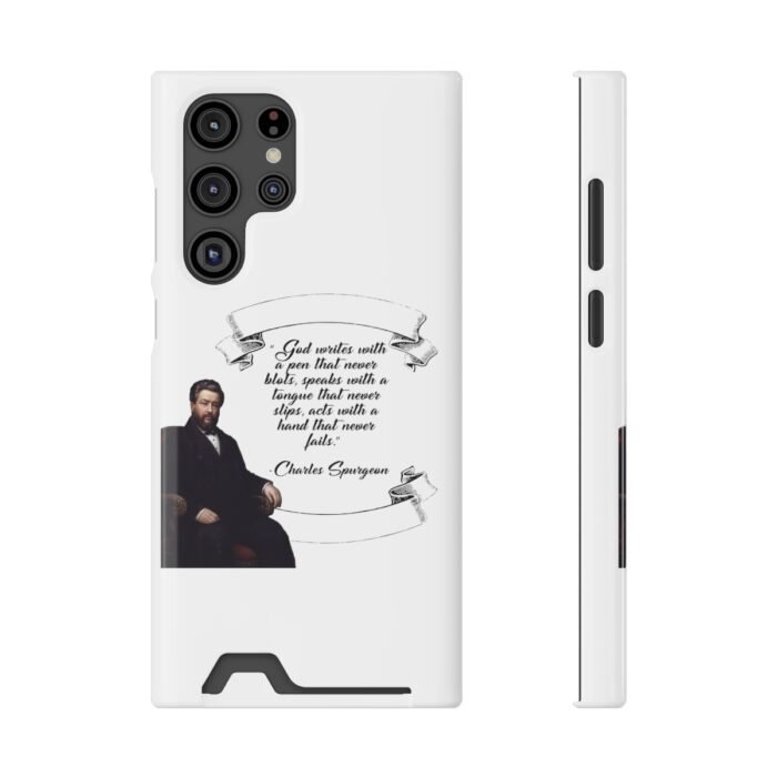 Spurgeon - God Writes with a Pen that Never Blots - White Samsung Galaxy S21- S22 Case with Card Holder 41