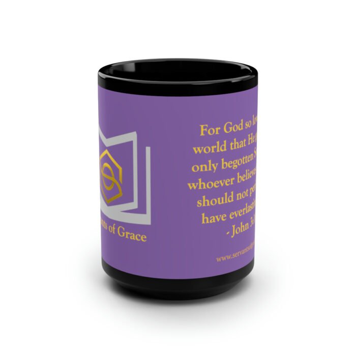 Servants of Grace - John 3:16 - Purple Mug, 15oz 1
