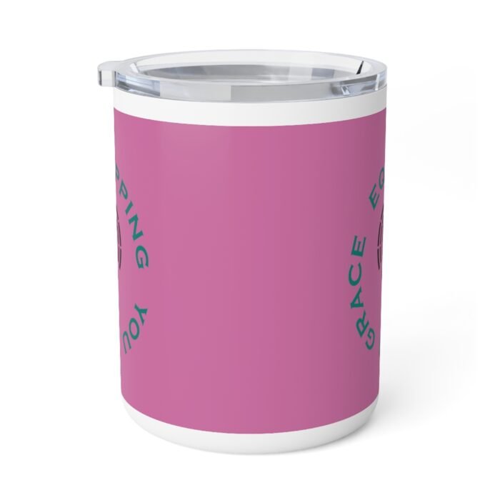 Equipping You in Grace - Pink - Insulated Coffee Mug, 10oz 2