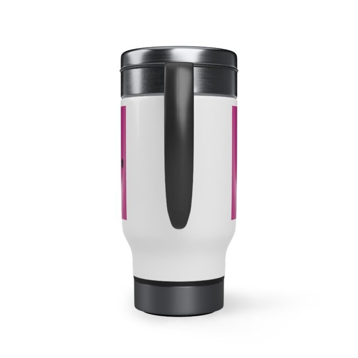 Contending for the Word - Hot Pink Stainless Steel Travel Mug with Handle, 14oz 2