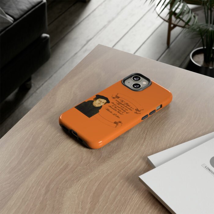 The Bible is a Remarkable Fountain - Martin Luther - Orange - iPhone Tough Cases 3