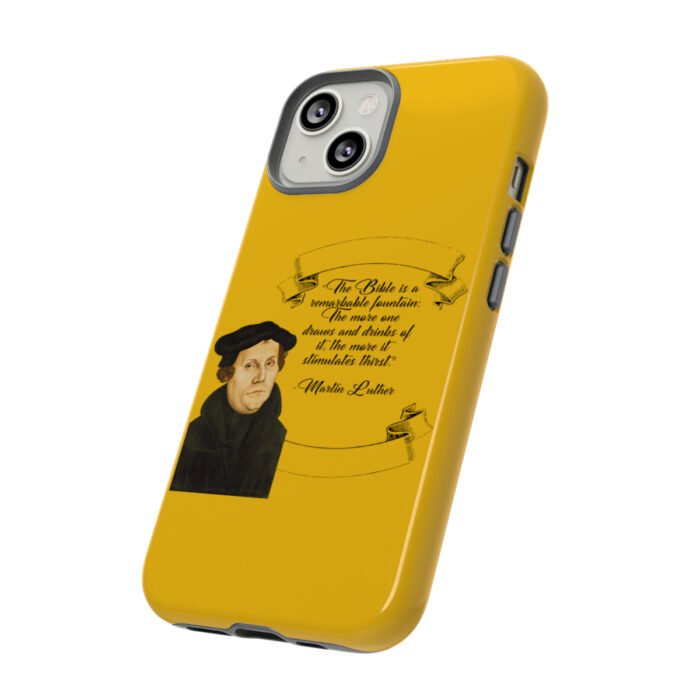 The Bible is a Remarkable Fountain - Martin Luther - Yellow - iPhone Tough Cases 2