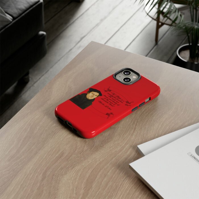 The Bible is a Remarkable Fountain - Martin Luther - Red - iPhone Tough Cases 3
