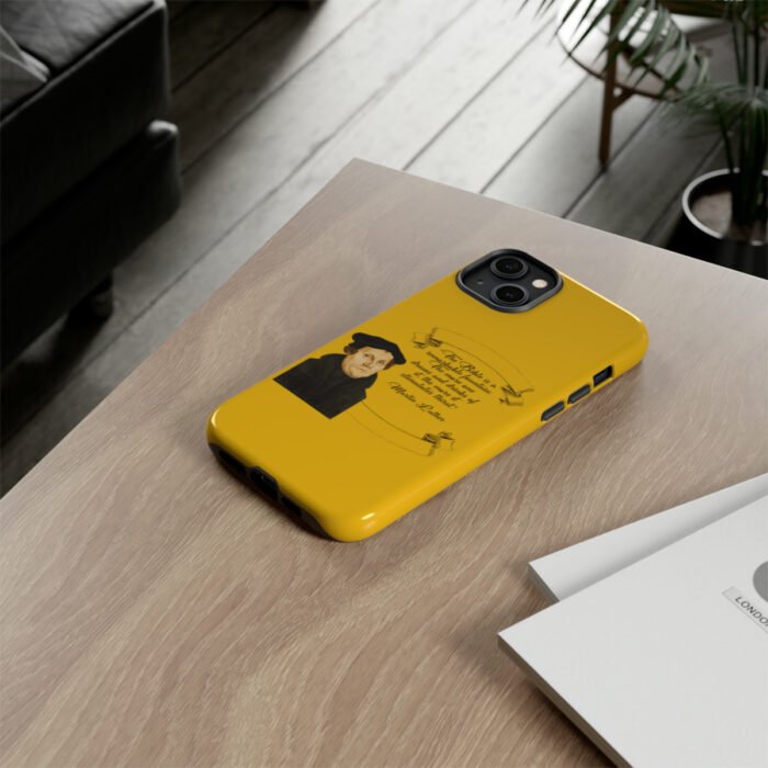The Bible is a Remarkable Fountain - Martin Luther - Yellow - iPhone Tough Cases 49