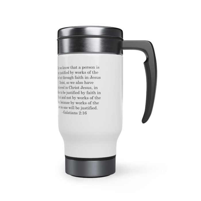 Sola Fide Stainless Steel Travel Mug with Handle, 14oz 4
