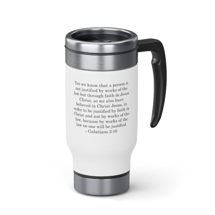 Sola Fide Stainless Steel Travel Mug with Handle, 14oz 5