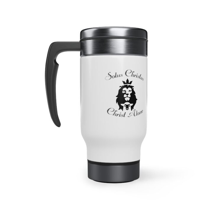 Solus Christus Stainless Steel Travel Mug with Handle, 14oz 1