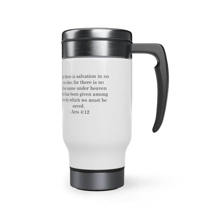 Solus Christus Stainless Steel Travel Mug with Handle, 14oz 4